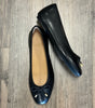 Fit Flop Delicato Bow Soft Leather Ballet Flat Black