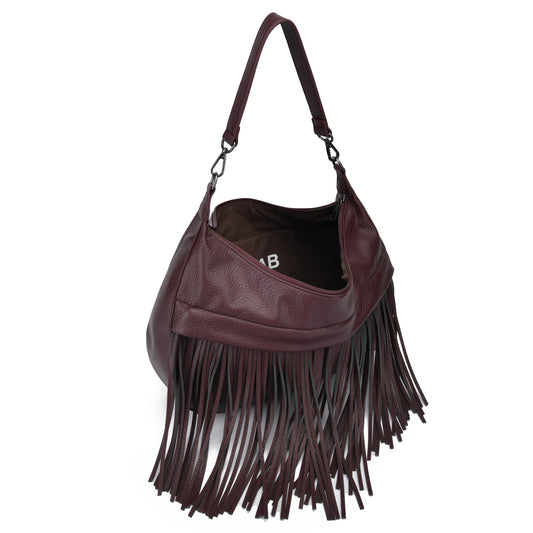 COLAB JOEY #7600 in Blackberry with Removable Fringe