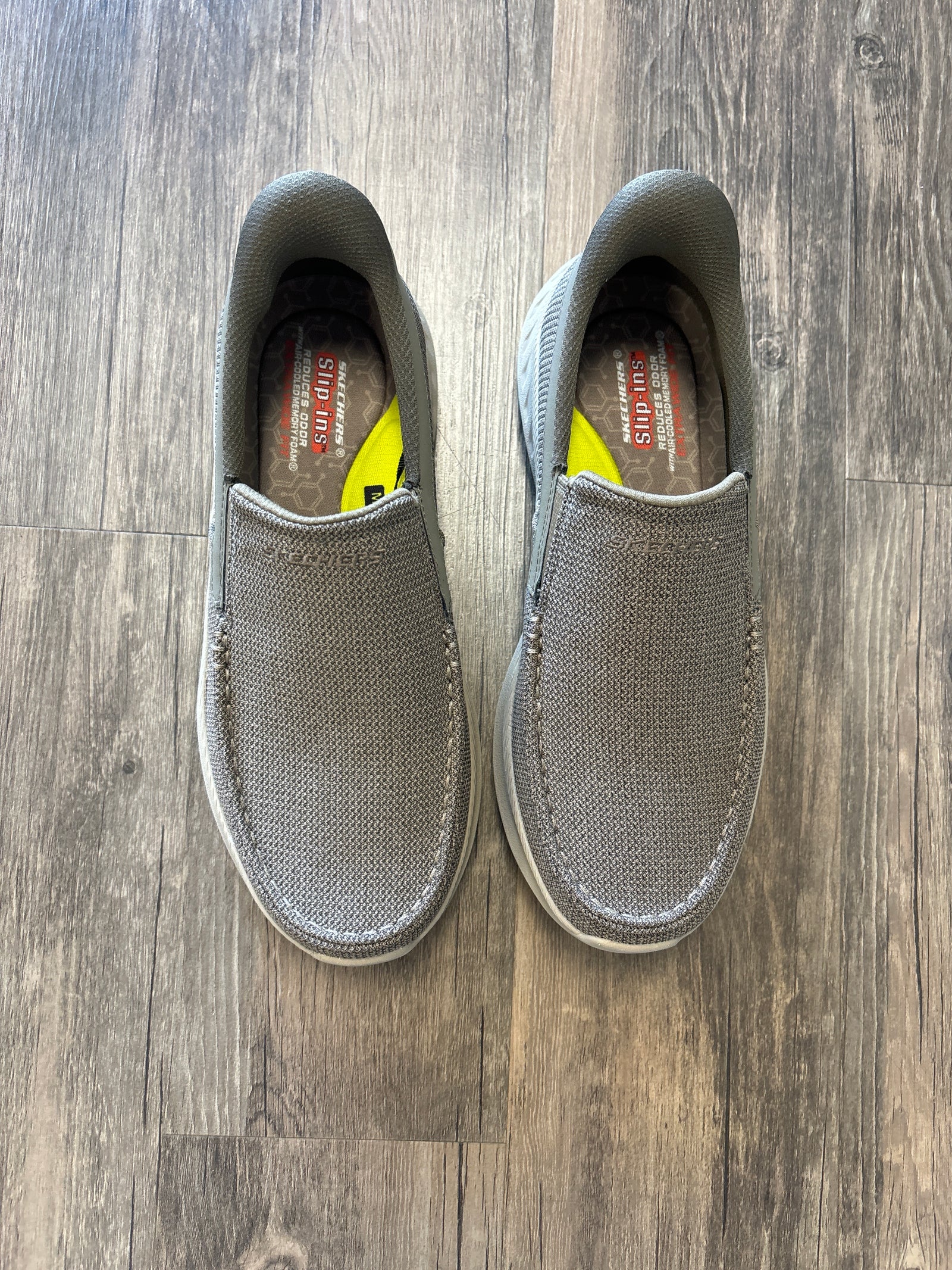 Skechers Slip-Ins: Pollard-Wilfred in Taupe Mesh - Extra Wide