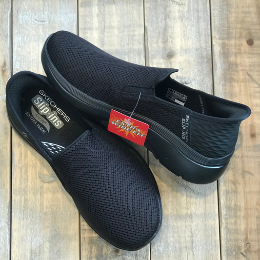 Skechers Slip-ins: Men's GO WALK Arch Fit 2.0 Hands Free 2.0 Black in Extra Wide