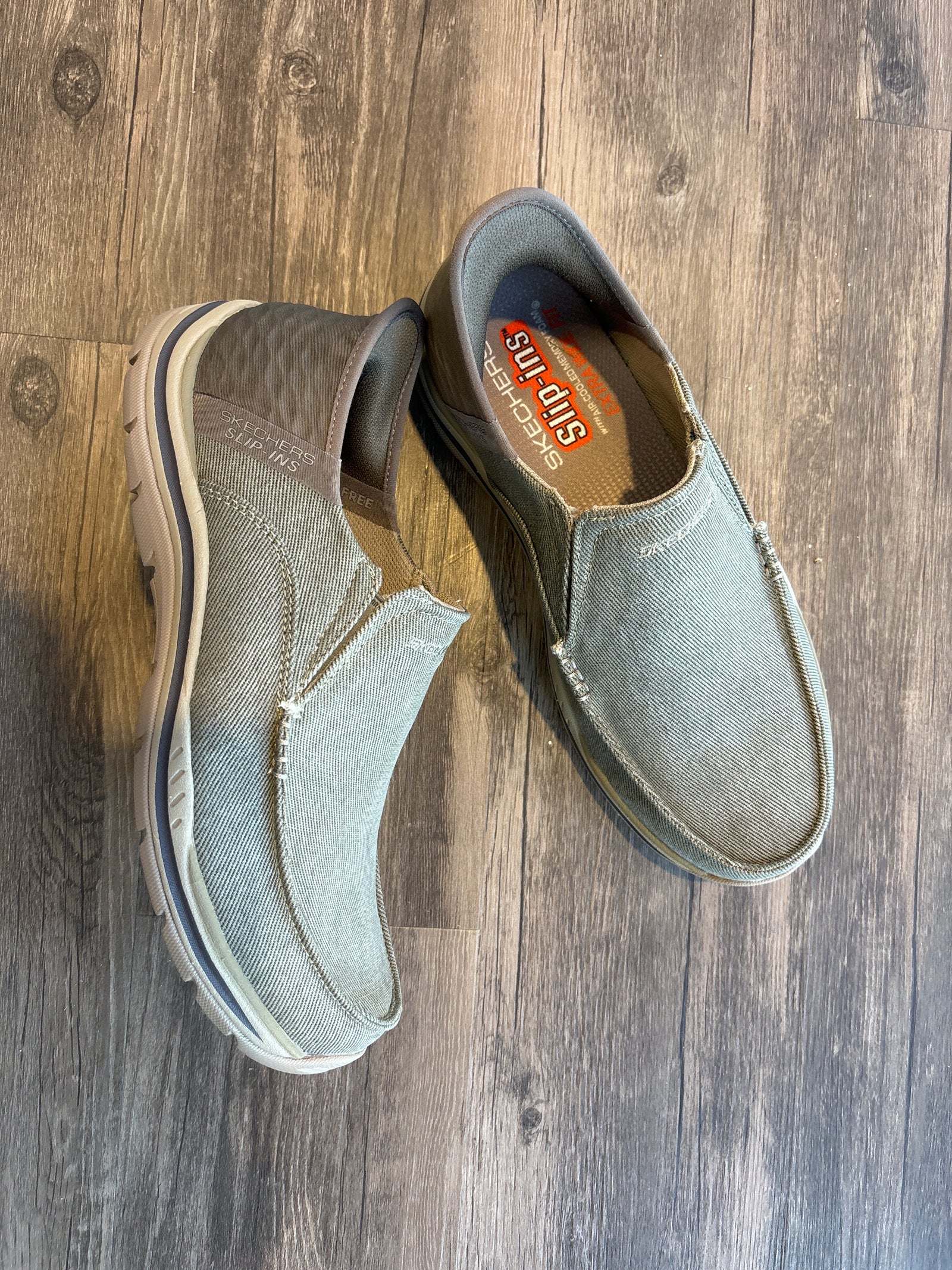 205167WW Skechers Men's Expected Cayson in Khaki in Extra Wide