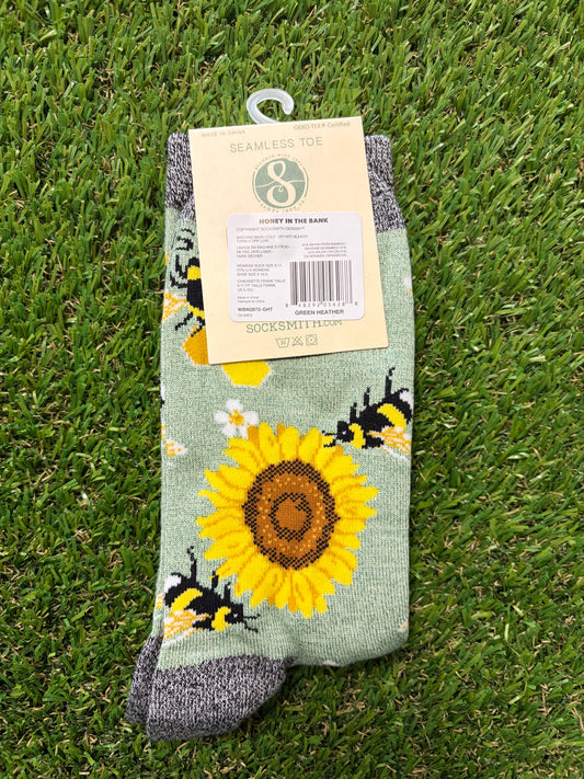 Socksmith Women's Honey In the Bank - Green Heather
