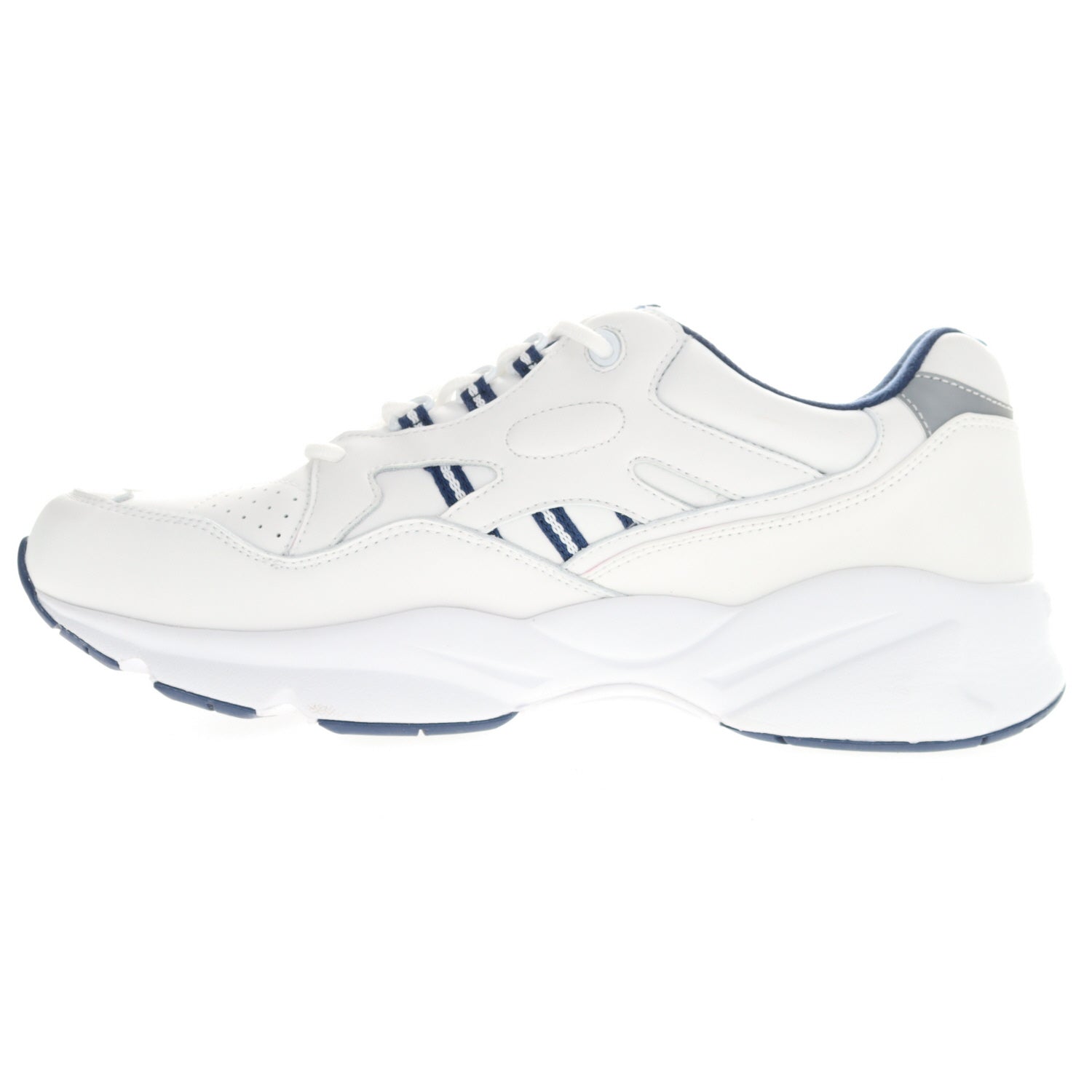 Propet Stability Walker in White/Navy - 3E