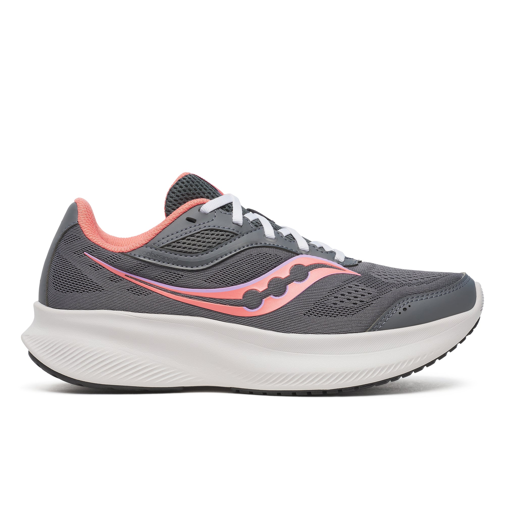 Saucony Women's Cohesion 18 Carbon/Salmon *MEDIUM*