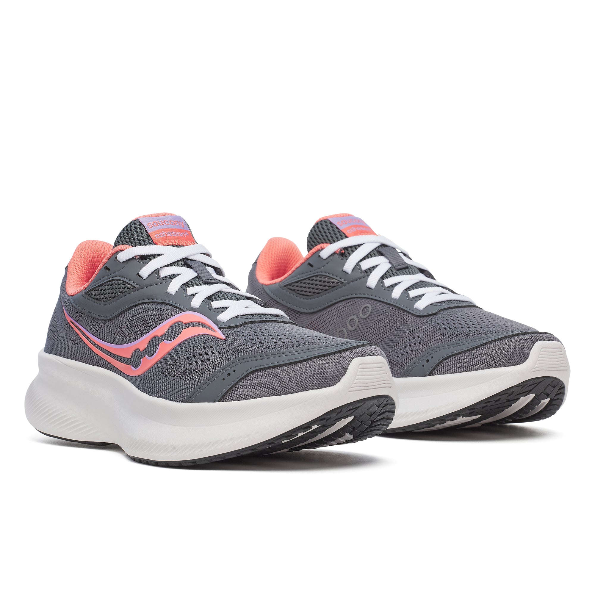 Saucony Women's Cohesion 18 Carbon/Salmon *MEDIUM*