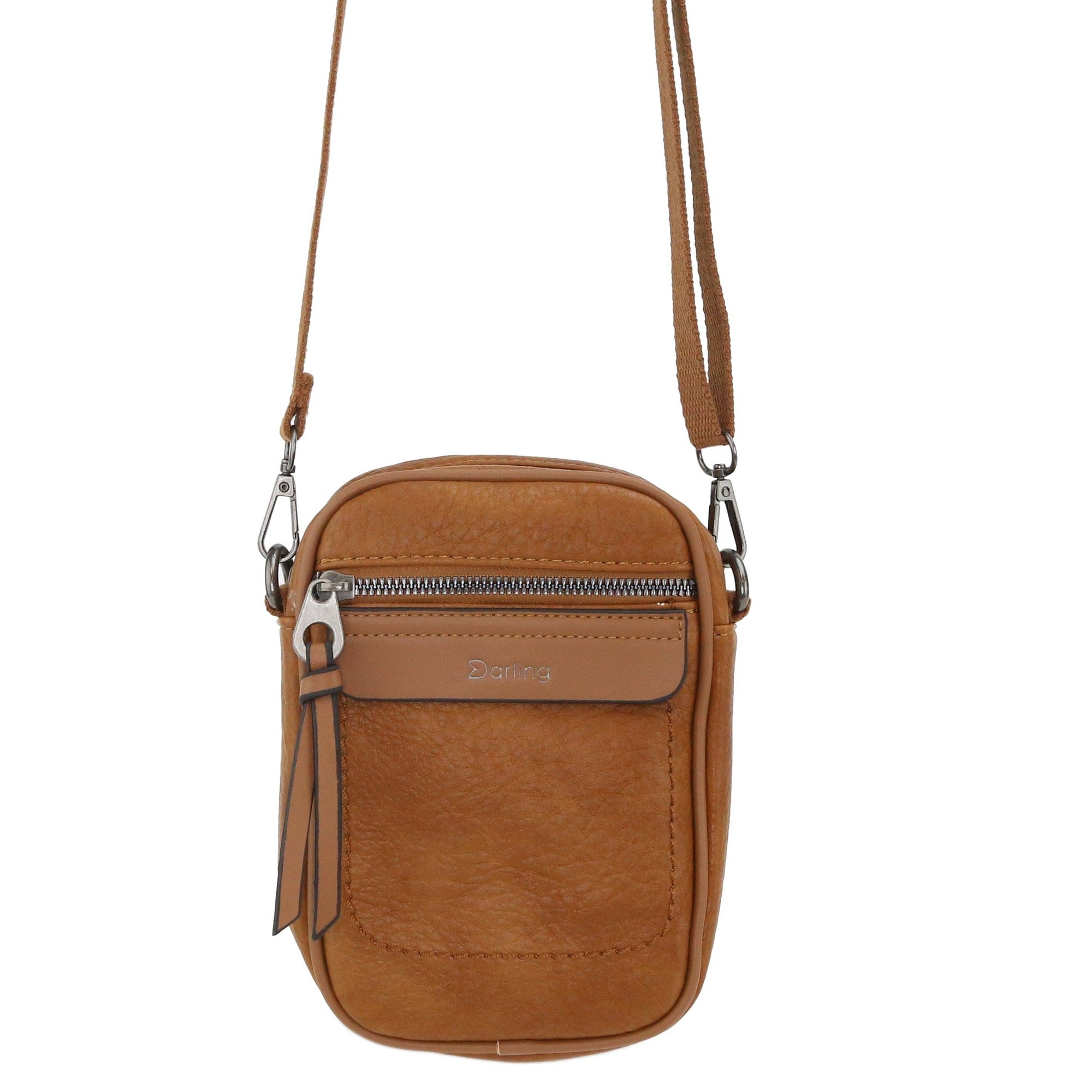 YD7989 - Darling's Vegan Leather Crossbody Bag - Light Brown