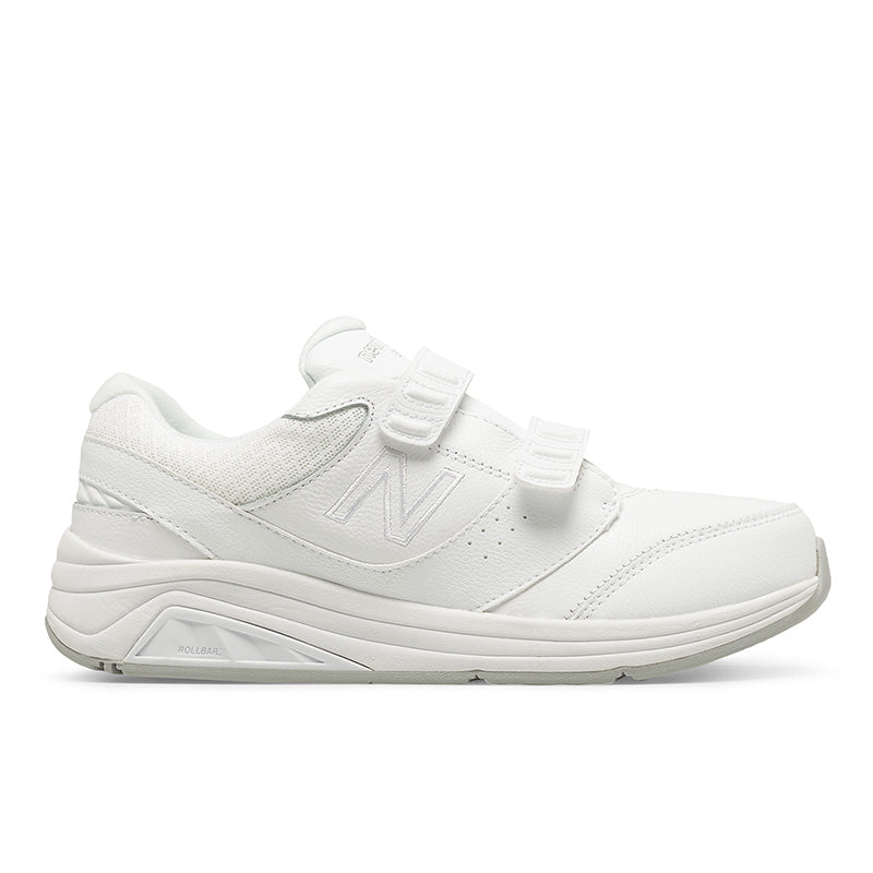 New Balance Women's Hook and Loop Leather 928v3 - White Leahter 4E