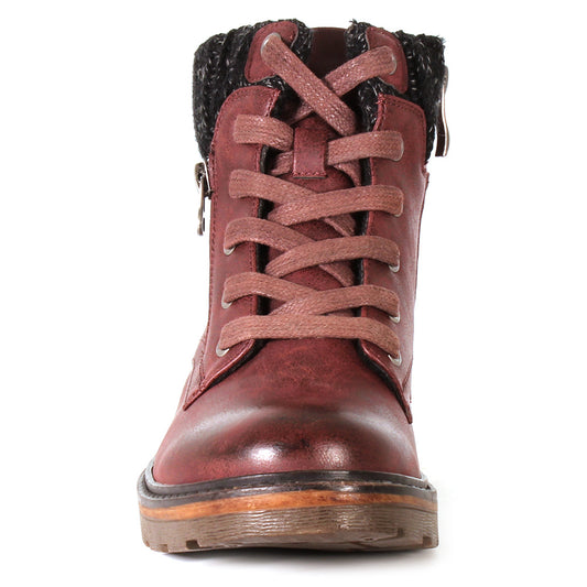 Wanderlust Amy's Low Lace Boot - Wide Burgundy