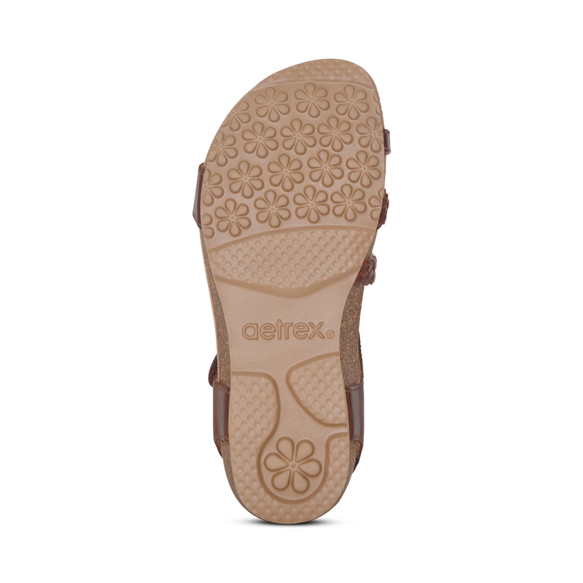 Aetrex Jillian Quarter Strap Braid Walnut