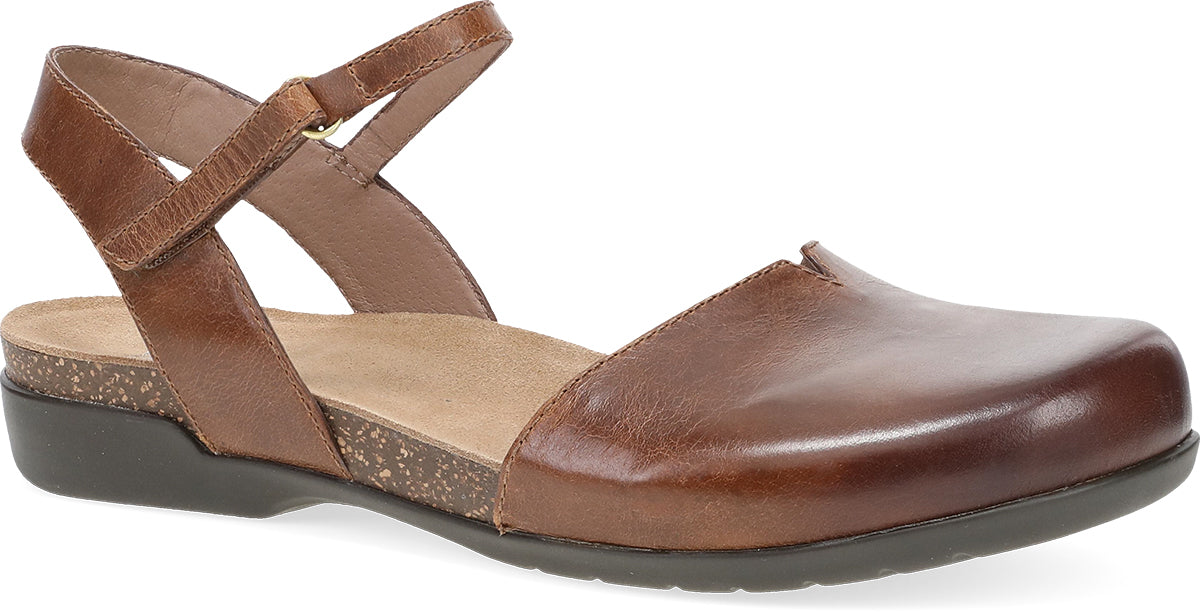 Dansko Rowan Tan Waxy Burnished