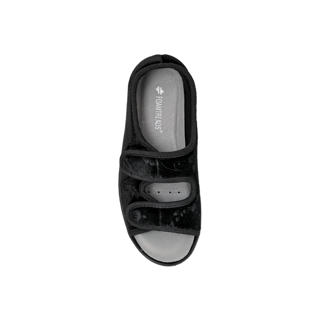 Foamtreads Debbien 2 in  Black Medium Width (Generous)