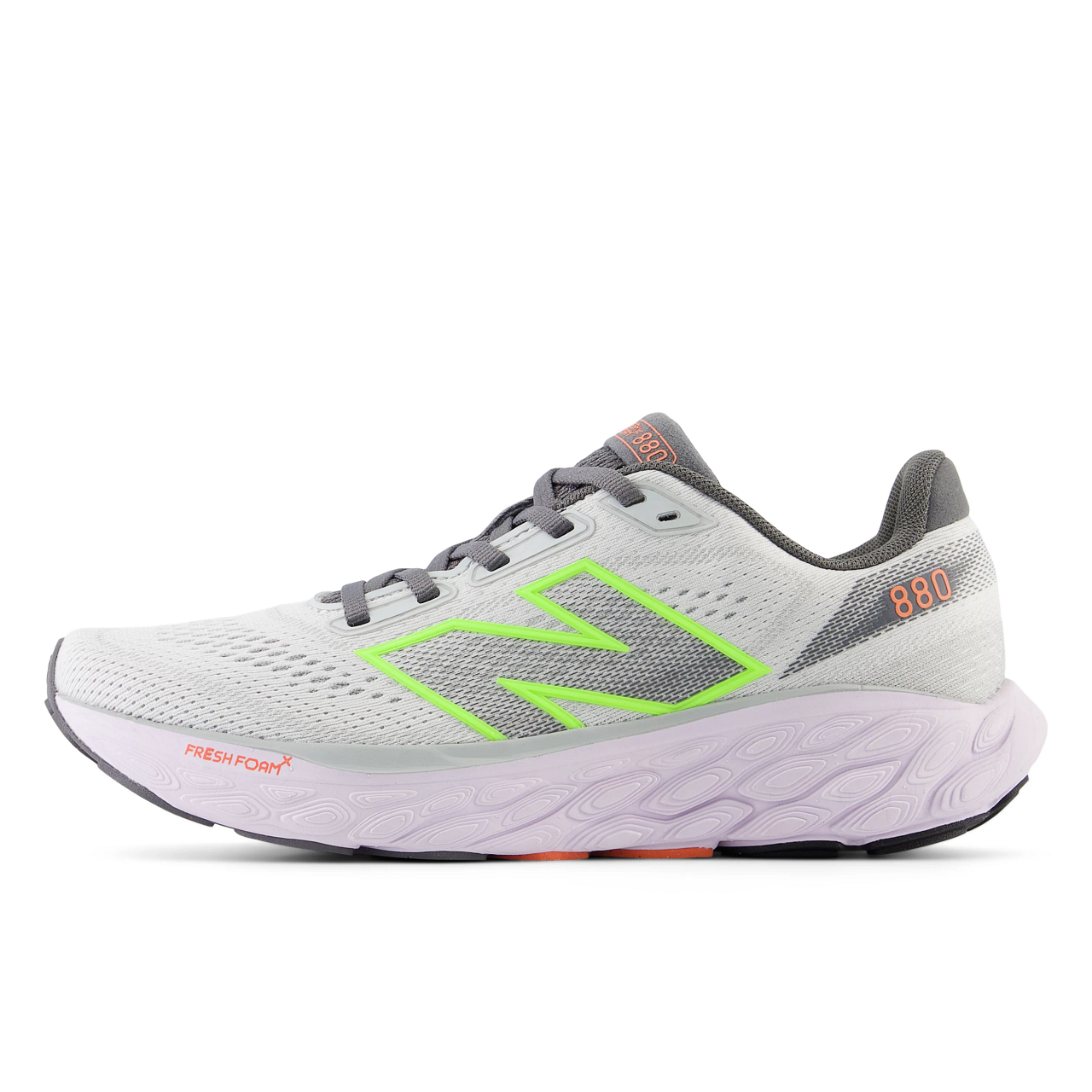 New Balance Women's Fresh Foam X 880v14 *MEDIUM* Grey Matter/Taro/Bleached Lime Glo/Gulf Red *LAST PAIR*
