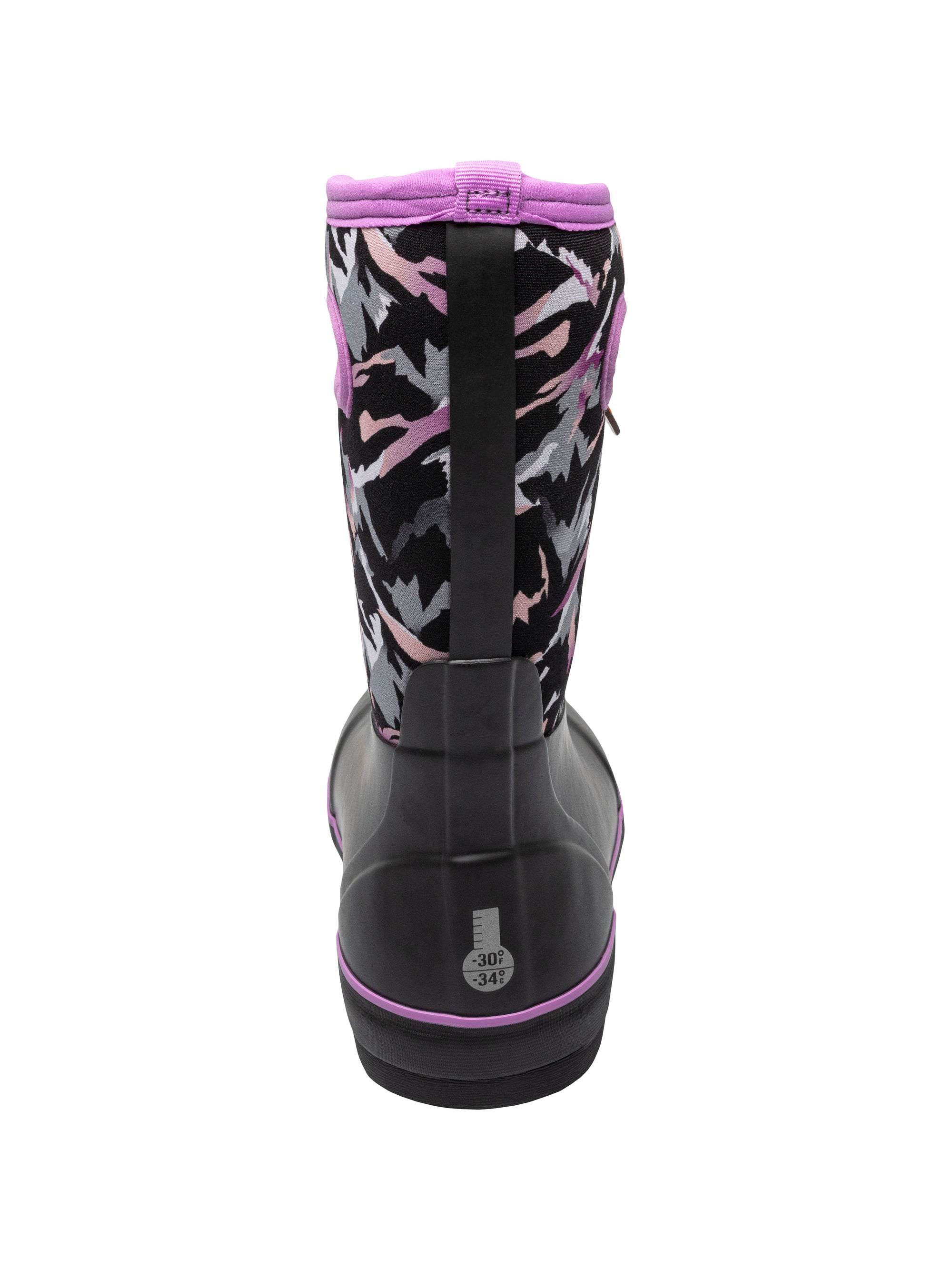 72947 - BOGS Kids' Classic II Winter Mountain Blk Multi with Pink