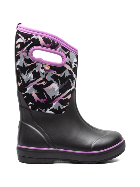 72947 - BOGS Kids' Classic II Winter Mountain Blk Multi with Pink