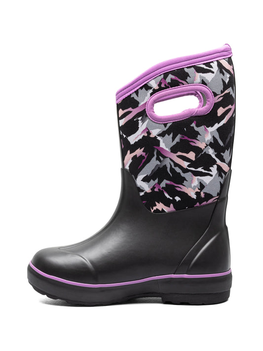 72947 - BOGS Kids' Classic II Winter Mountain Blk Multi with Pink