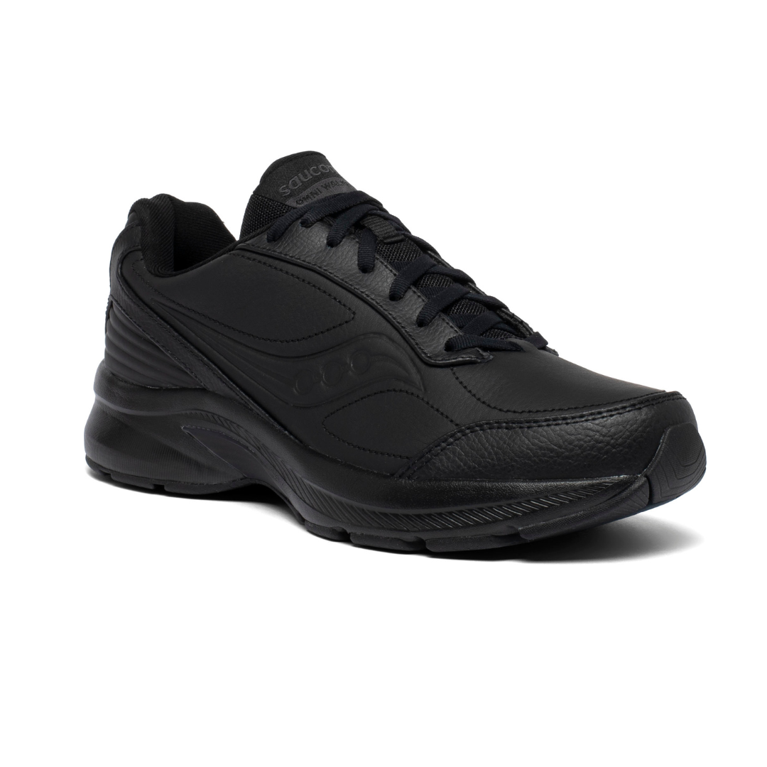 Saucony Men's Omni Walker 3 in Wide Width (Black)