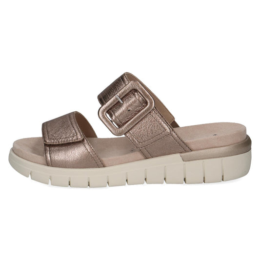 Caprice Babette Taupe Metallic Slide