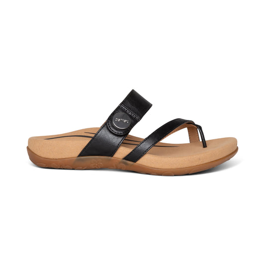 Aetrex Izzy Thong Black