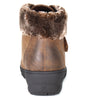 Wanderlust Women's Perth Fur Cuff Low Boot - Dark Tan *WIDE*