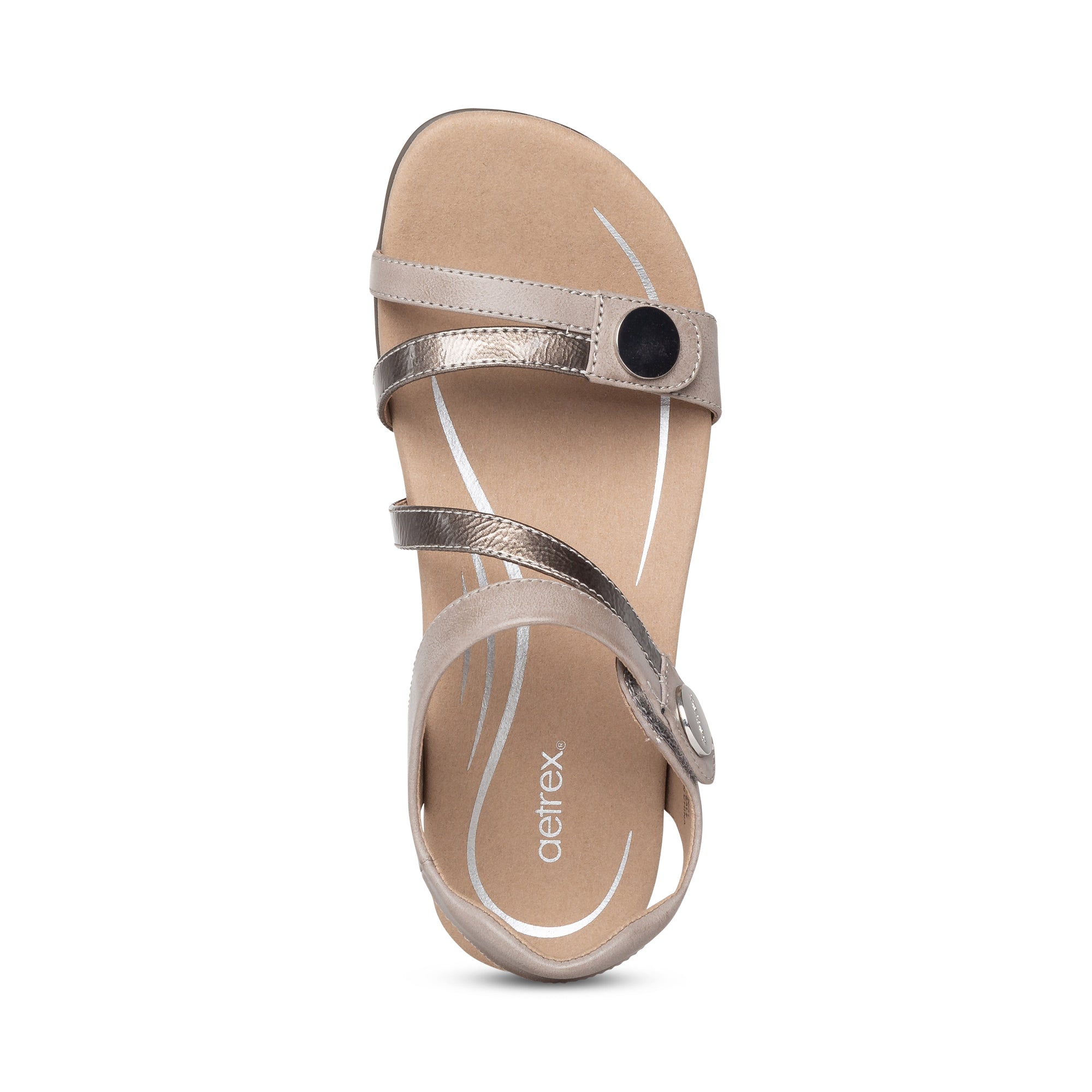Aetrex Jess Quarter Strap in Smoke