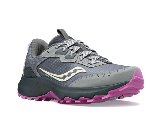 Saucony Women's Aura TR Wide in Fossil/Grape *LAST PAIR*