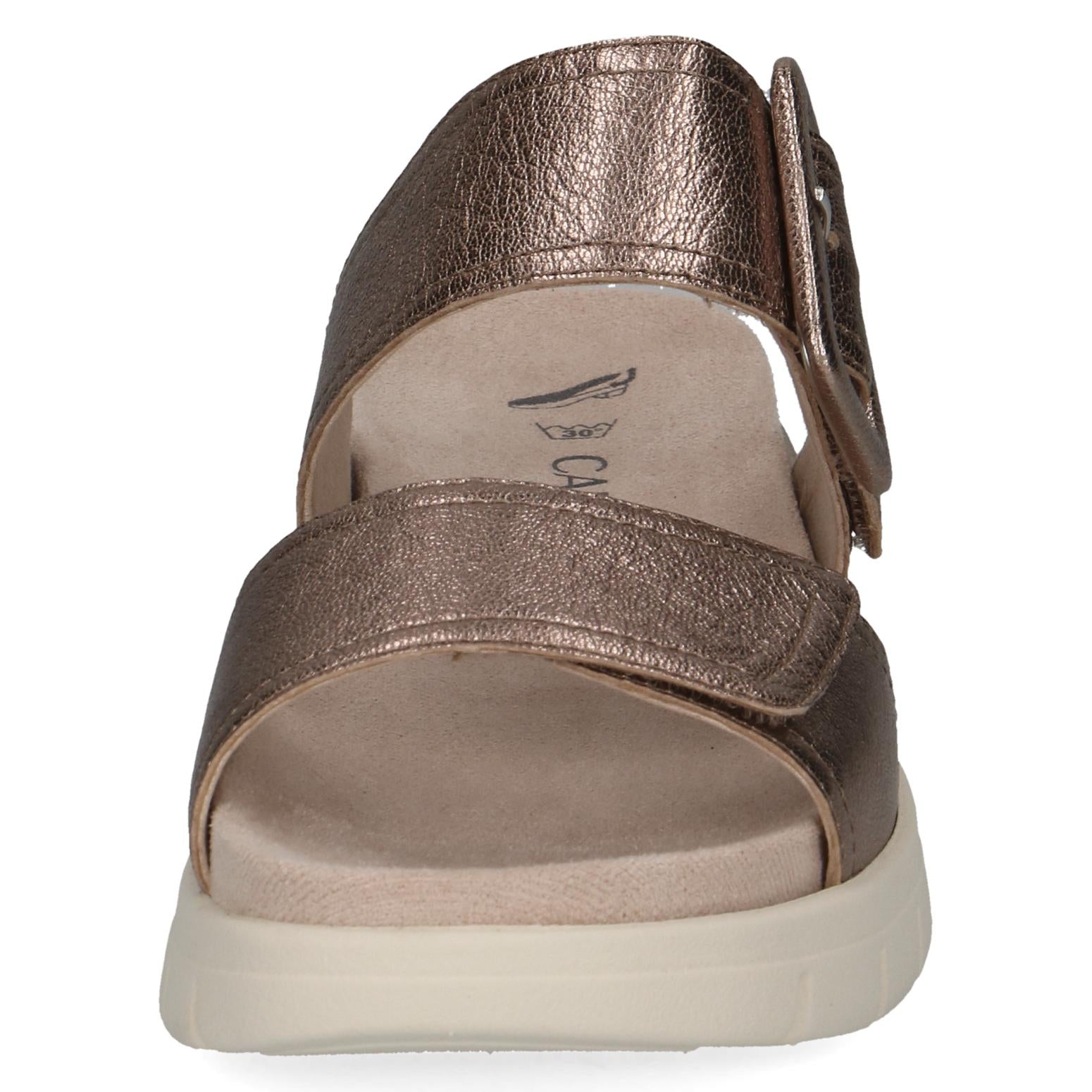 Caprice Babette Taupe Metallic Slide