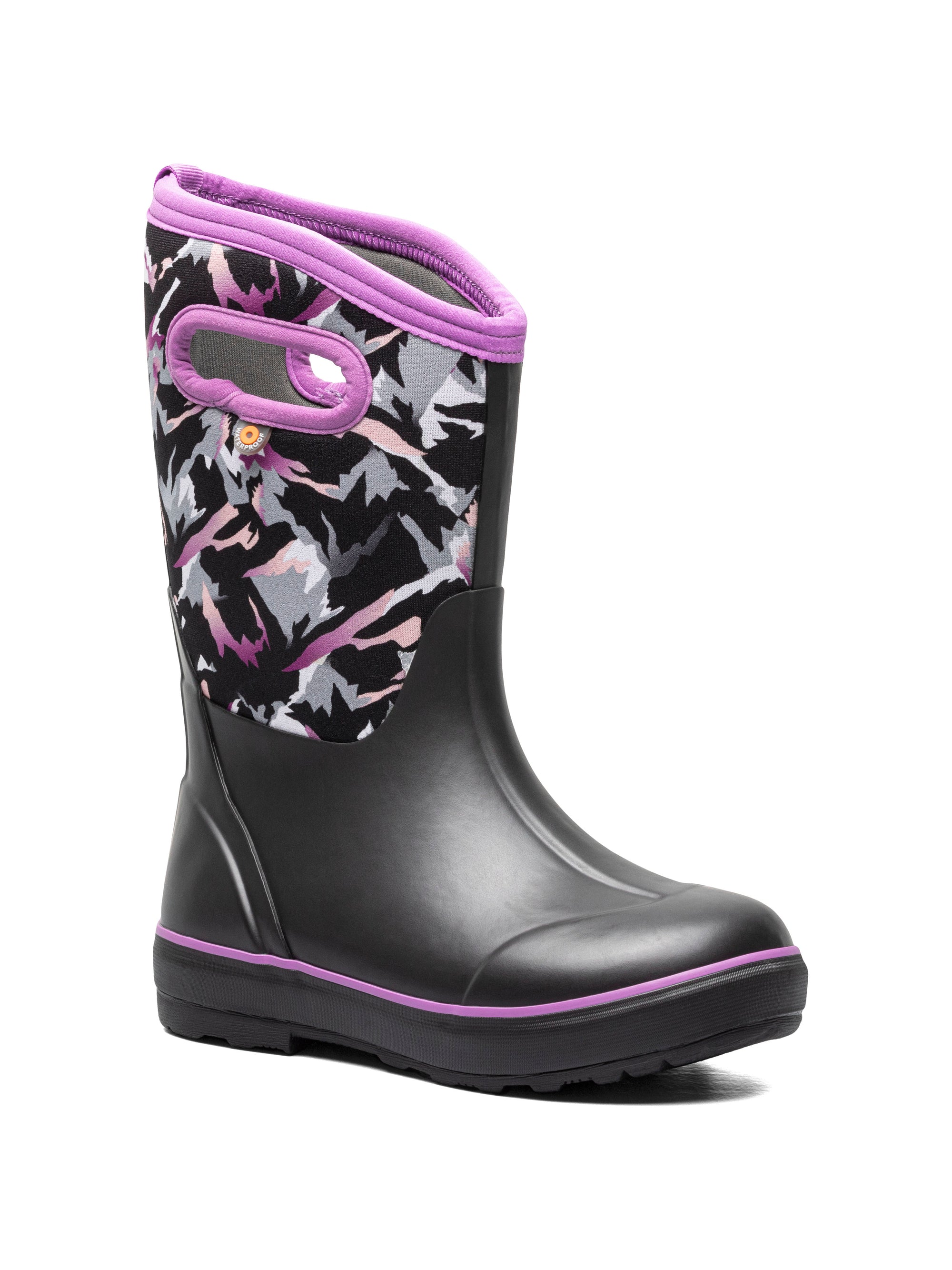 72947 - BOGS Kids' Classic II Winter Mountain Blk Multi with Pink