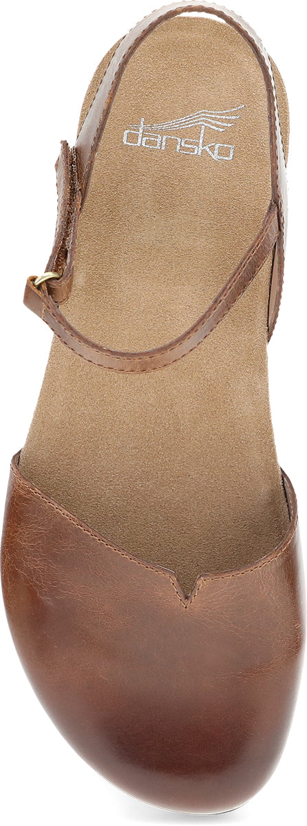Dansko Rowan Tan Waxy Burnished