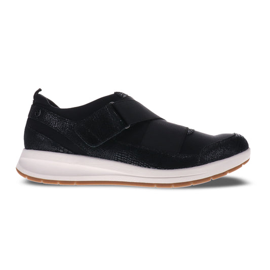 Revere Virginia Adjustable Sneaker in Black Lizard in Wide Width *LAST PAIR 6 Wide*