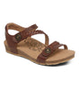Aetrex Jillian Quarter Strap Braid Walnut