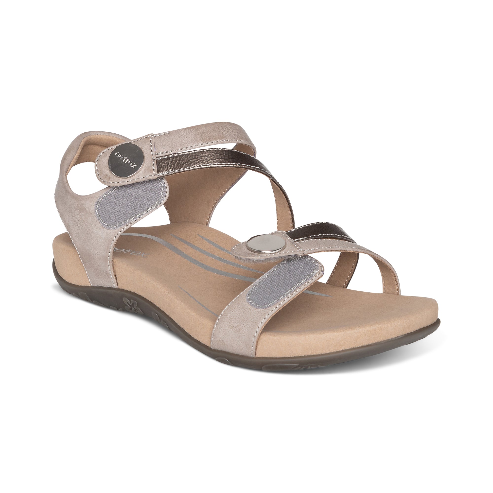 Aetrex Jess Quarter Strap in Smoke