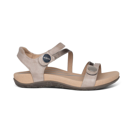 Aetrex Jess Quarter Strap in Smoke