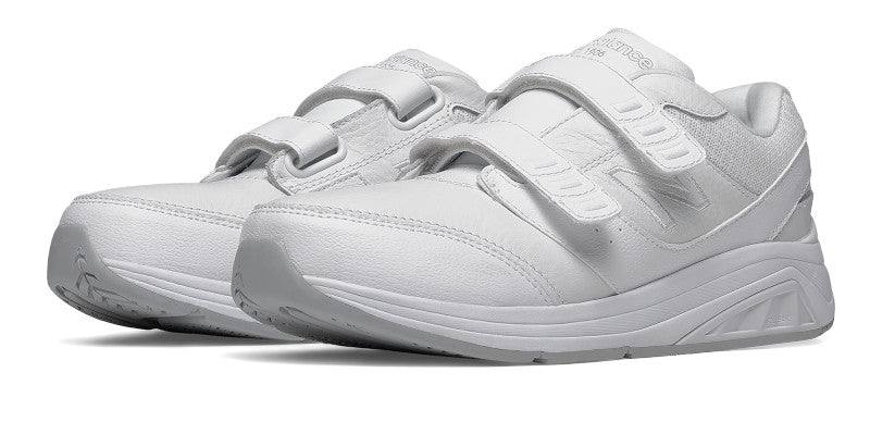 New Balance Women's Hook and Loop Leather 928v3 - White Leahter 4E