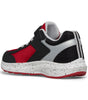 SK267882 Saucony Big Kid's Cohesion KDZ A/C Sneaker (Velcro) in Black/Red