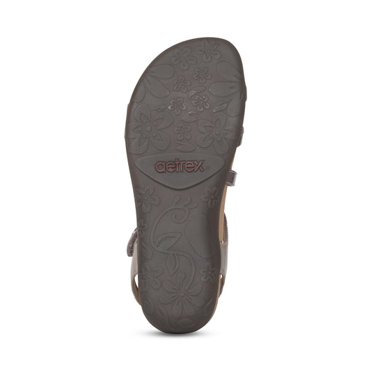 Aetrex Jess Quarter Strap in Smoke