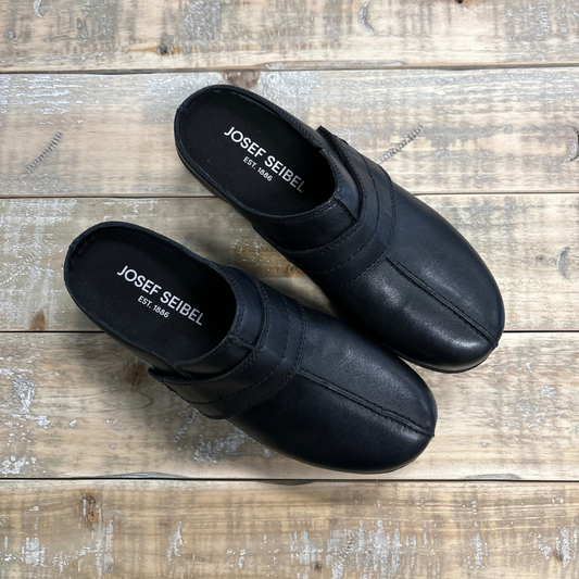Josef Seibel Darla 10 Clog in Black Leather