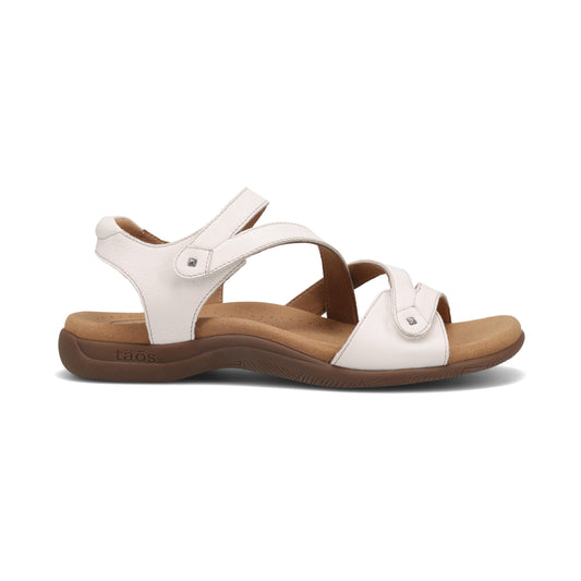 Taos Big Time  - White Leather Adjustable (Generous Medium)
