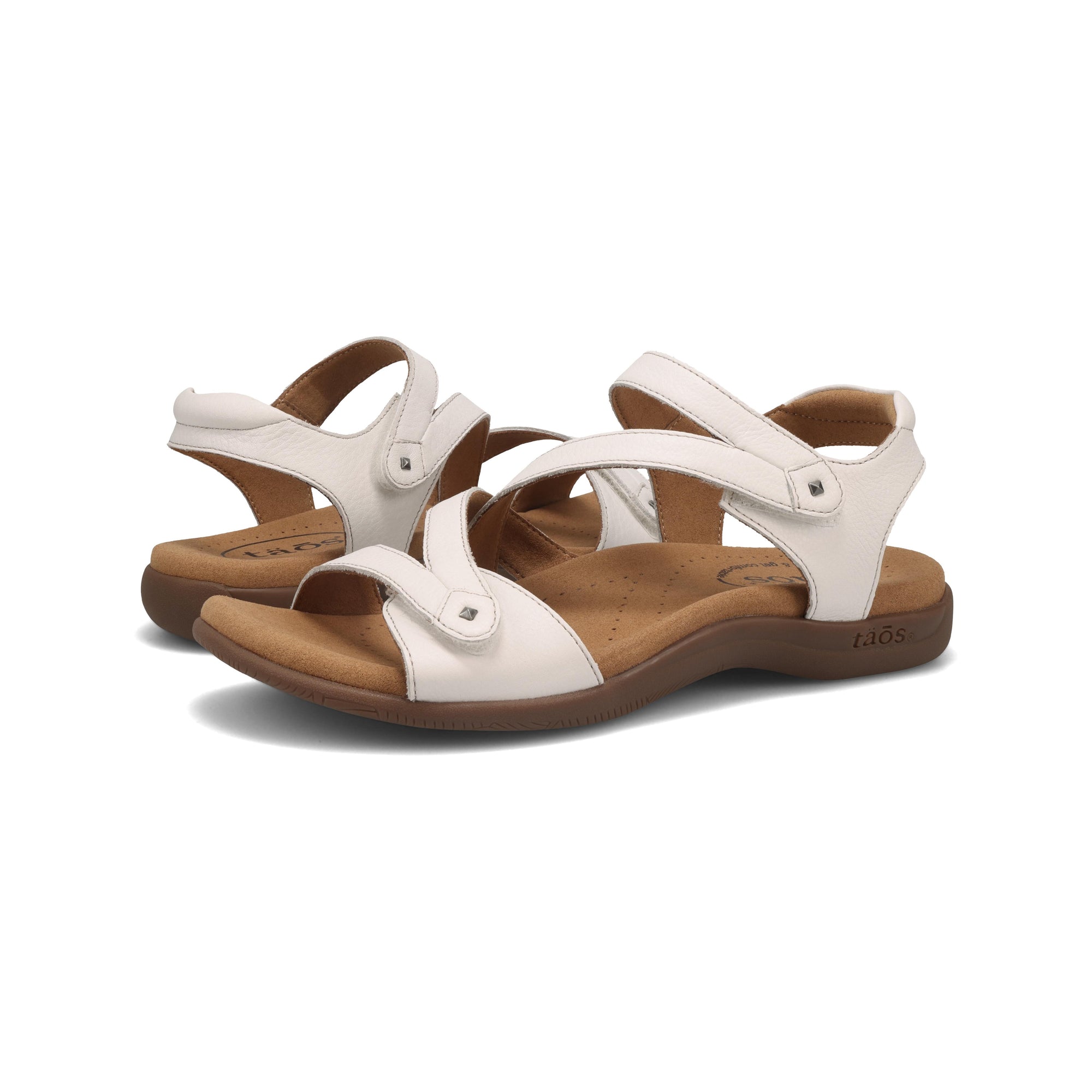 Taos Big Time  - White Leather Adjustable (Generous Medium)