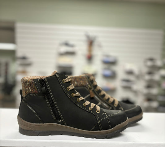 TAXI Women's Arianna01-T Black Multi TEX Water Resistant