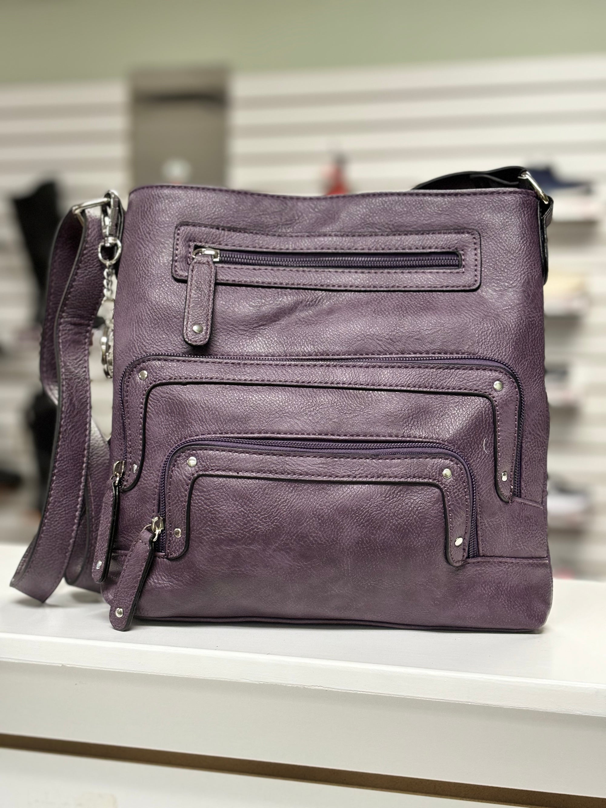 La Diva Large Crossbody Purple 43916