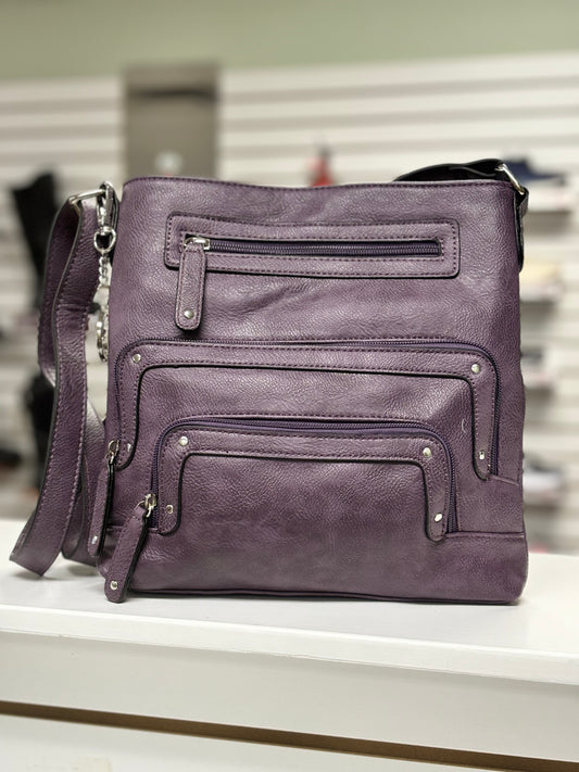 La Diva Large Crossbody Purple 43916