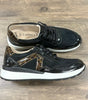 Caprice Women's Black Combi Leather Sneaker
