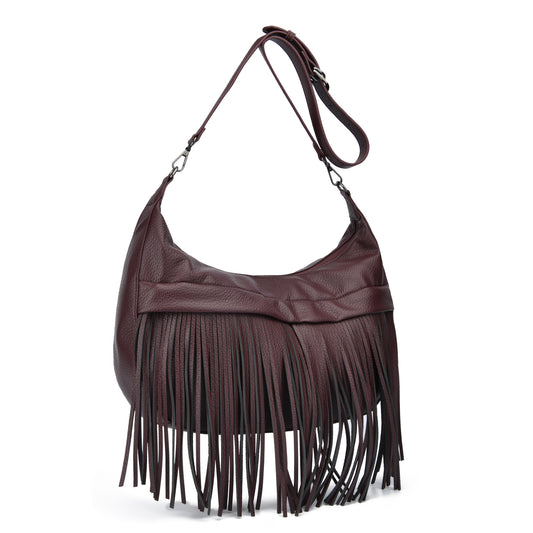 COLAB JOEY #7600 in Blackberry with Removable Fringe
