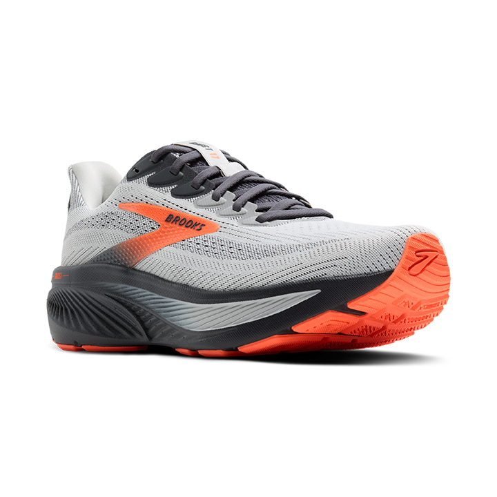 Brooks Men's Ghost 17 - Oyster Mushroom/Orange/Ebony Extra-  Wide 4E
