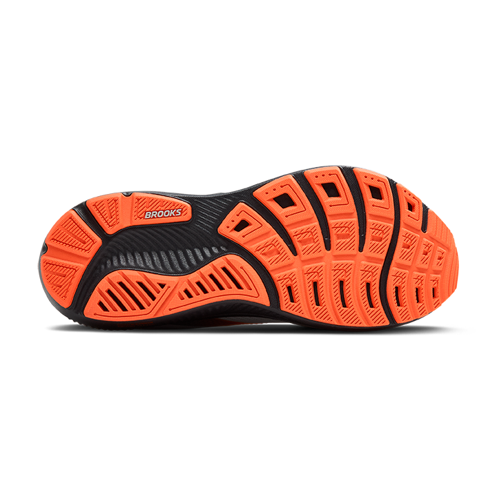 Brooks Men's Ghost 17 - Oyster Mushroom/Orange/Ebony Extra-  Wide 4E
