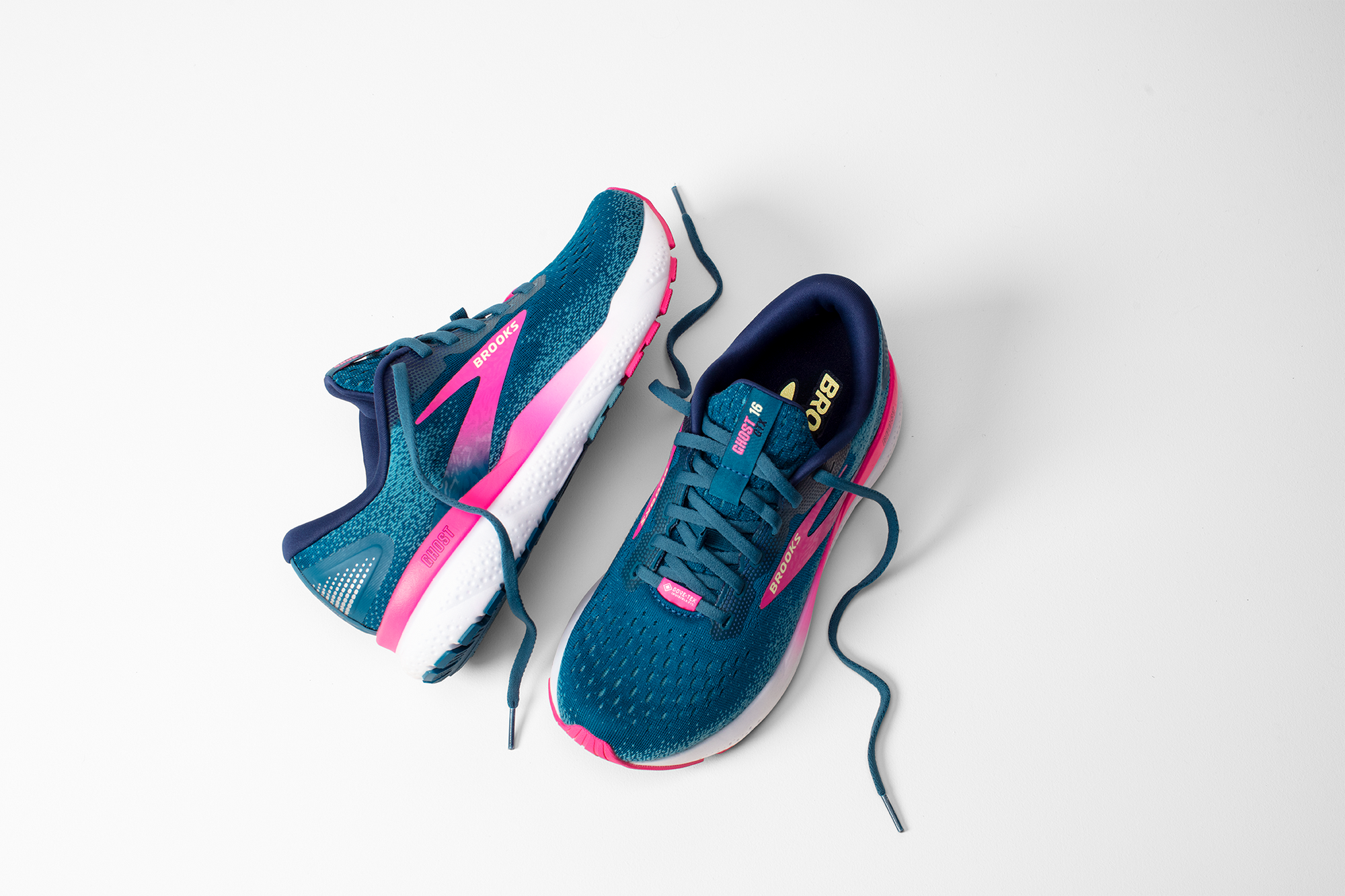 Brooks Women's Ghost 16 GTX - Morocccan Blue/Pink/Yellow *LAST PAIR SIZE 10*