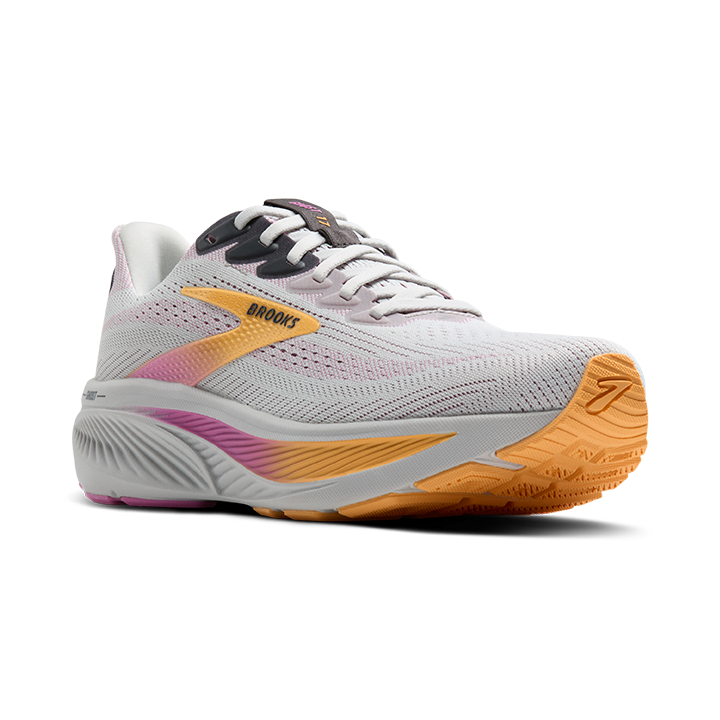 Brooks Women's Ghost 17 - Oyster/Apricot/Pink - Wide Width