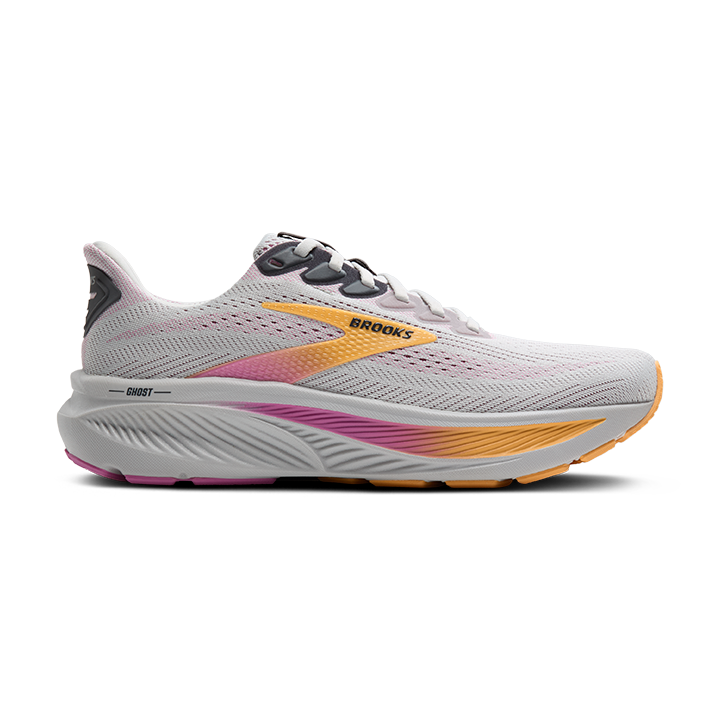 Brooks Women's Ghost 17 - Oyster/Apricot/Pink - Medium Width
