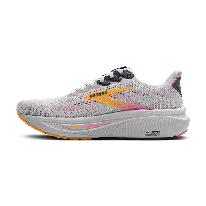 Brooks Women's Ghost 17 - Oyster/Apricot/Pink - Wide Width
