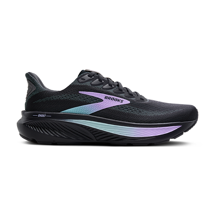 Brooks Women's Ghost 17 - Grey/Clearwater/Purple in Medium